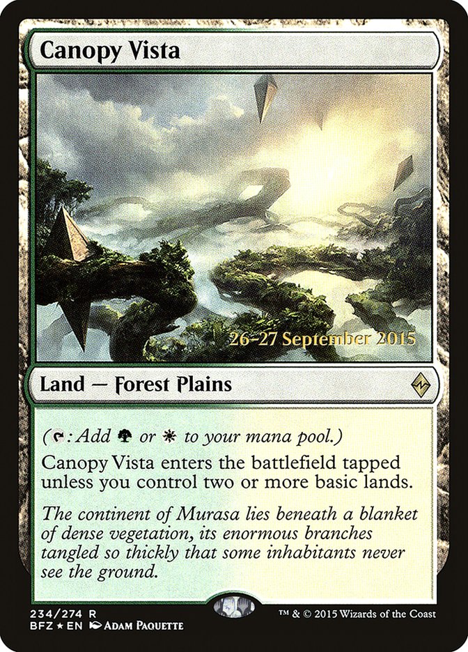 Canopy Vista [Battle for Zendikar Prerelease Promos] | Black Swamp Games