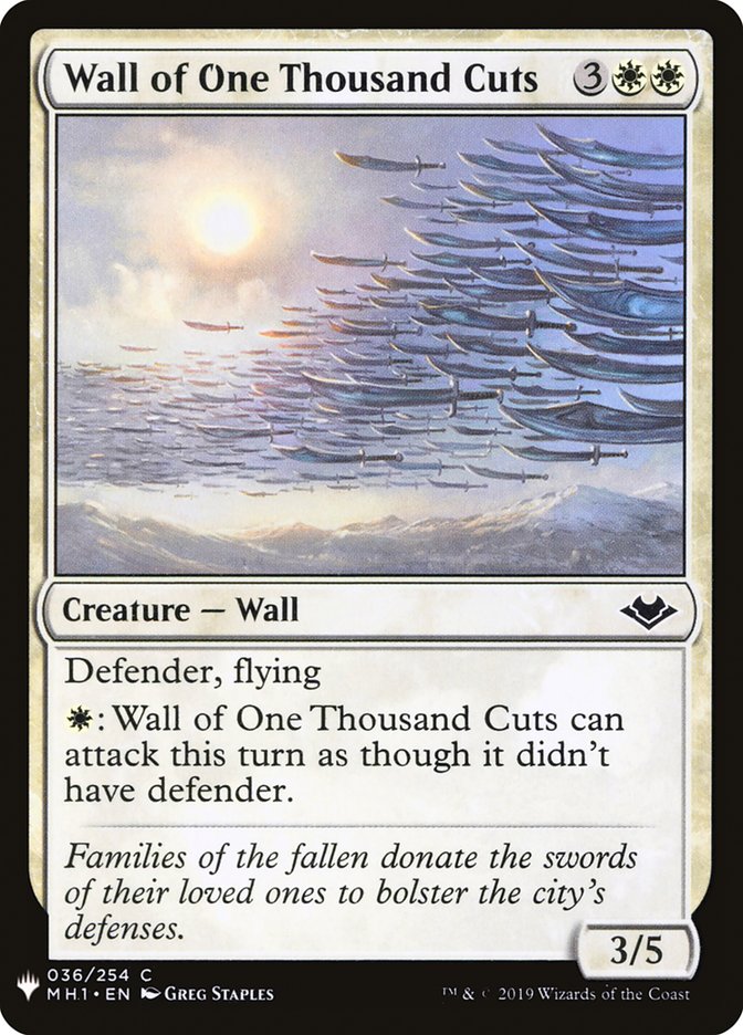 Wall of One Thousand Cuts [Mystery Booster] | Black Swamp Games