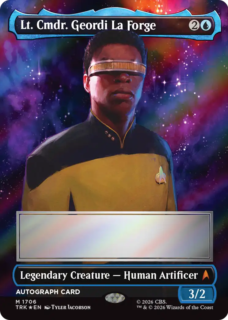 Lt. Cmdr. Geordi La Forge (Borderless) (Signed) [Star Trek] | Black Swamp Games