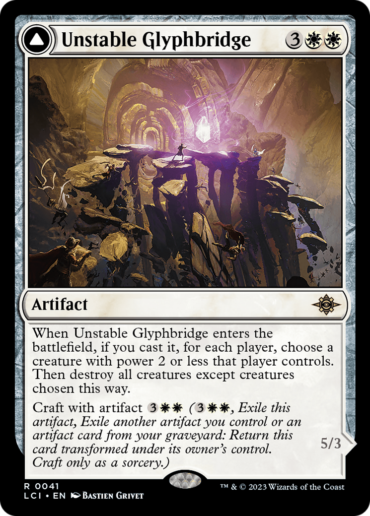 Unstable Glyphbridge // Sandswirl Wanderglyph [The Lost Caverns of Ixalan] | Black Swamp Games