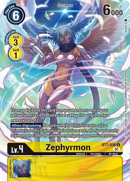 Zephyrmon [BT7-036] (Alternate Art) [Dimensional Phase] | Black Swamp Games