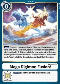 Mega Digimon Fusion! [BT5-109] [Battle of Omni Pre-Release Promos] | Black Swamp Games