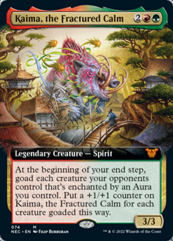 Kaima, the Fractured Calm (Extended Art) [Kamigawa: Neon Dynasty Commander] | Black Swamp Games