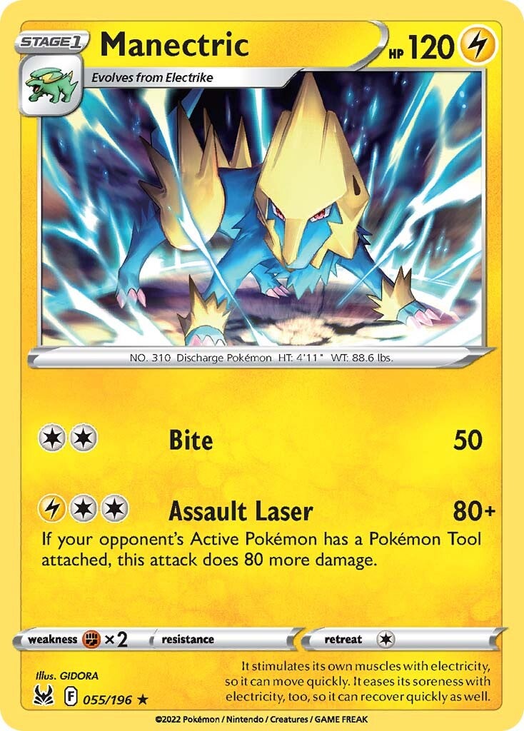 Manectric (055/196) [Sword & Shield: Lost Origin] | Black Swamp Games