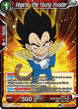 Vegeta, the Young Invader (Common) (BT13-023) [Supreme Rivalry] | Black Swamp Games