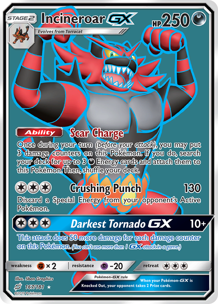 Incineroar GX (167/181) [Sun & Moon: Team Up] | Black Swamp Games