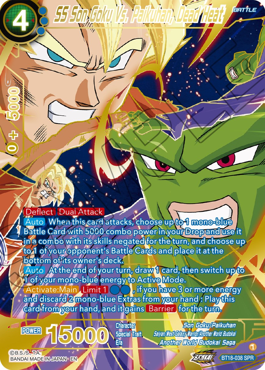 SS Son Goku Vs. Paikuhan, Dead Heat (SPR) (BT18-038) [Dawn of the Z-Legends] | Black Swamp Games
