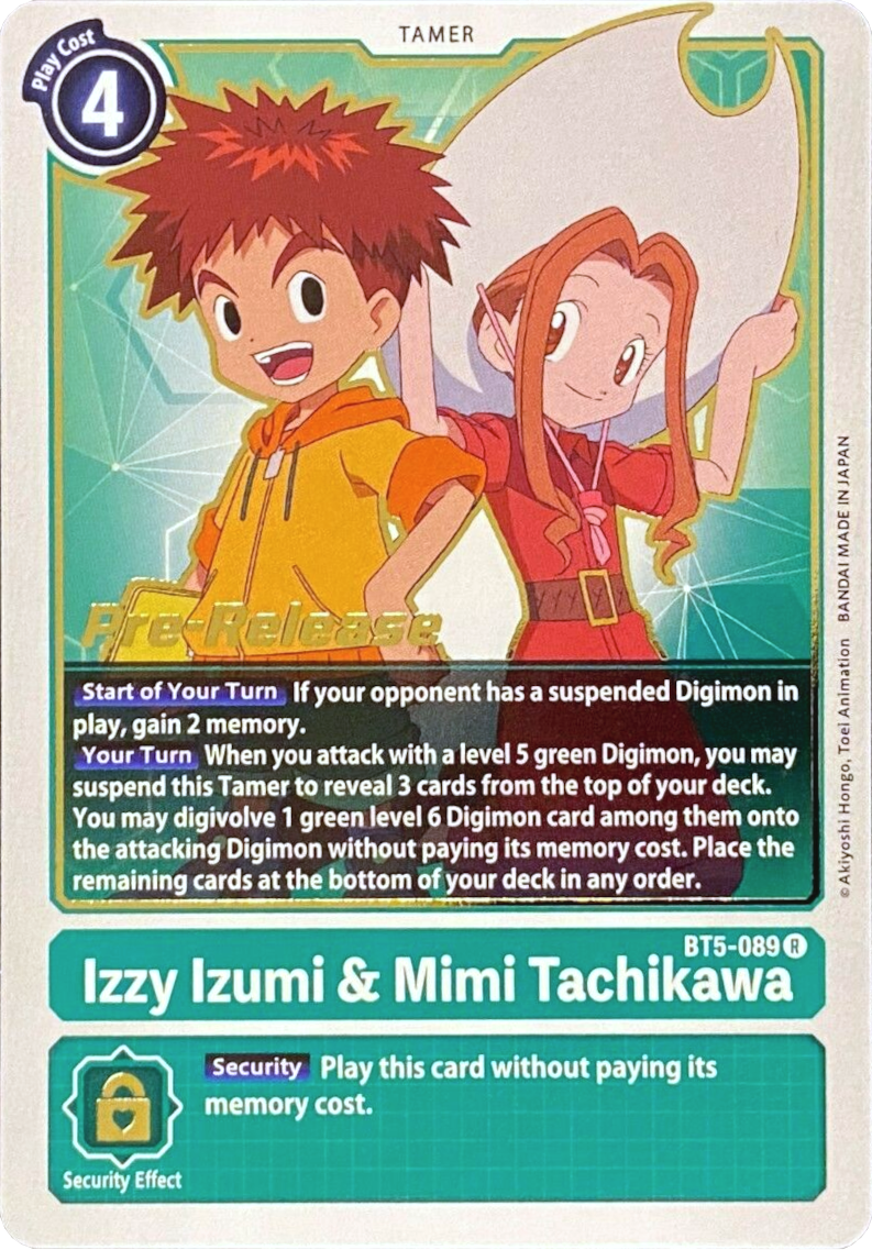 Izzy Izumi & Mimi Tachikawa [BT5-089] [Battle of Omni Pre-Release Promos] | Black Swamp Games