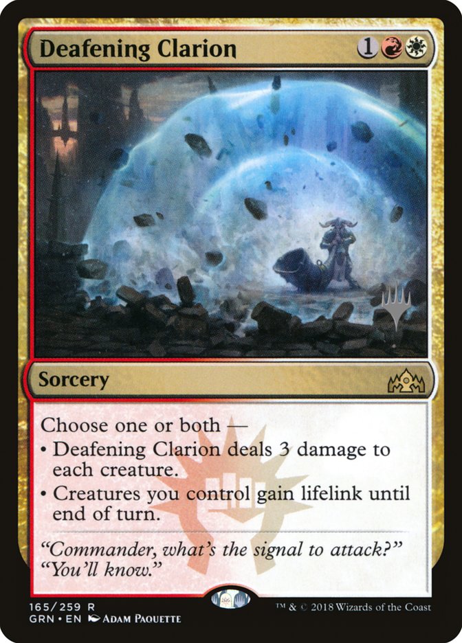 Deafening Clarion (Promo Pack) [Guilds of Ravnica Promos] | Black Swamp Games