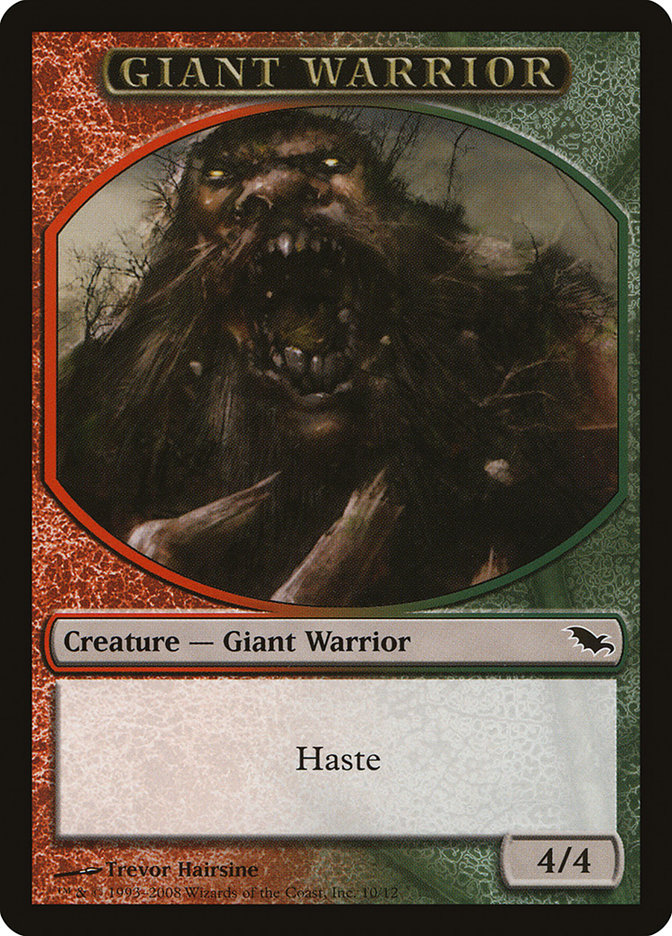 Giant Warrior Token [Shadowmoor Tokens] | Black Swamp Games