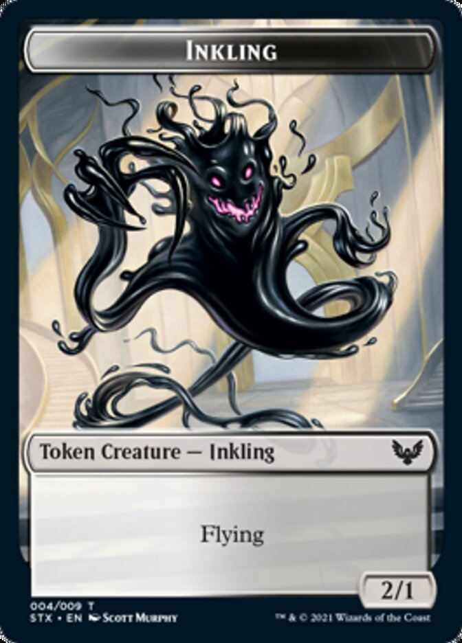 Inkling // Treasure Double-Sided Token [Strixhaven: School of Mages Tokens] | Black Swamp Games