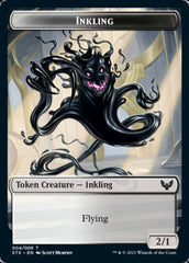 Fractal // Inkling Double-Sided Token [Strixhaven: School of Mages Tokens] | Black Swamp Games