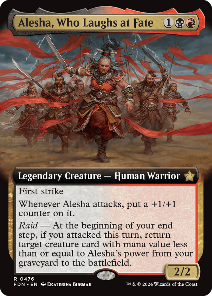 Alesha, Who Laughs at Fate (Extended Art) [Foundations] | Black Swamp Games