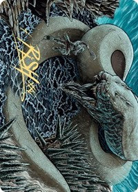 Koma, Cosmos Serpent 2 Art Card (Gold-Stamped Signature) [Kaldheim Art Series] | Black Swamp Games