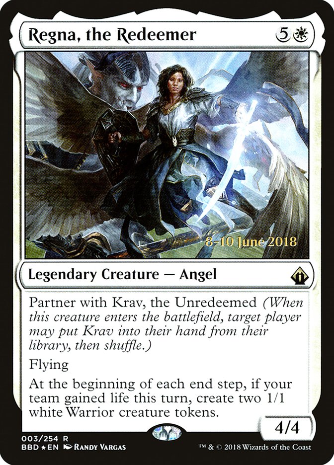 Regna, the Redeemer [Battlebond Prerelease Promos] | Black Swamp Games
