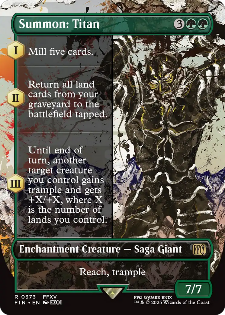 Summon: Titan (Borderless) [FINAL FANTASY] | Black Swamp Games