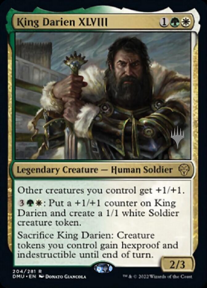 King Darien XLVIII (Promo Pack) [Dominaria United Promos] | Black Swamp Games