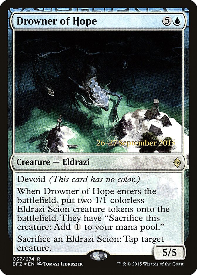 Drowner of Hope [Battle for Zendikar Prerelease Promos] | Black Swamp Games