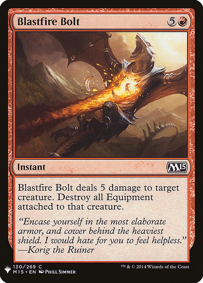 Blastfire Bolt [Mystery Booster] | Black Swamp Games