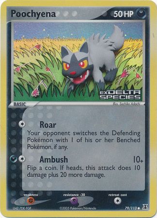 Poochyena (79/113) (Stamped) [EX: Delta Species] | Black Swamp Games