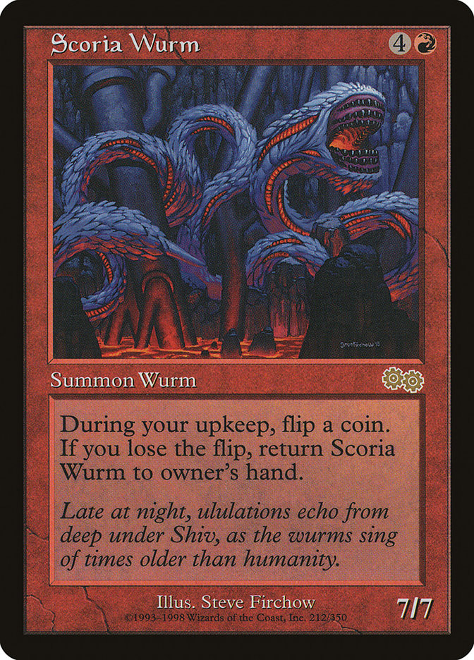 Scoria Wurm [Urza's Saga] | Black Swamp Games