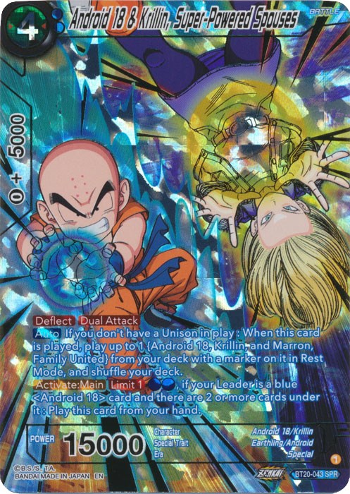 Android 18 & Krillin, Super-Powered Spouses (SPR) (BT20-043) [Power Absorbed] | Black Swamp Games