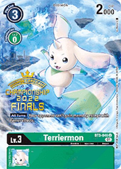 Terriermon [BT3-046] (2022 Championship Finals Digimon Tamers Pack) [Release Special Booster Promos] | Black Swamp Games