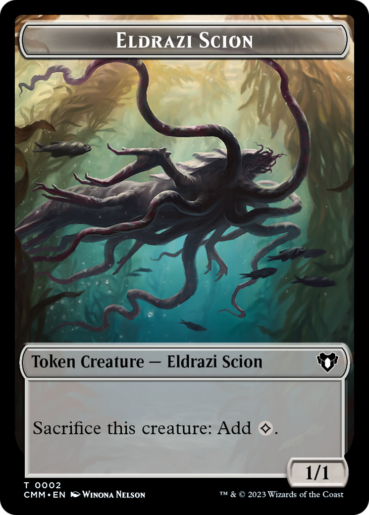 Eldrazi Scion // Spider Double-Sided Token [Commander Masters Tokens] | Black Swamp Games