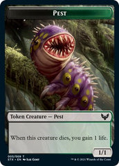 Elemental // Pest Double-Sided Token [Strixhaven: School of Mages Tokens] | Black Swamp Games