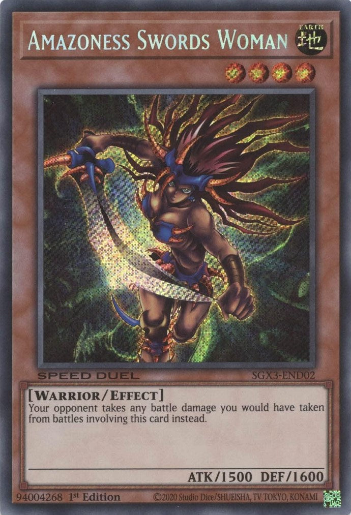 Amazoness Swords Woman [SGX3-END02] Secret Rare | Black Swamp Games