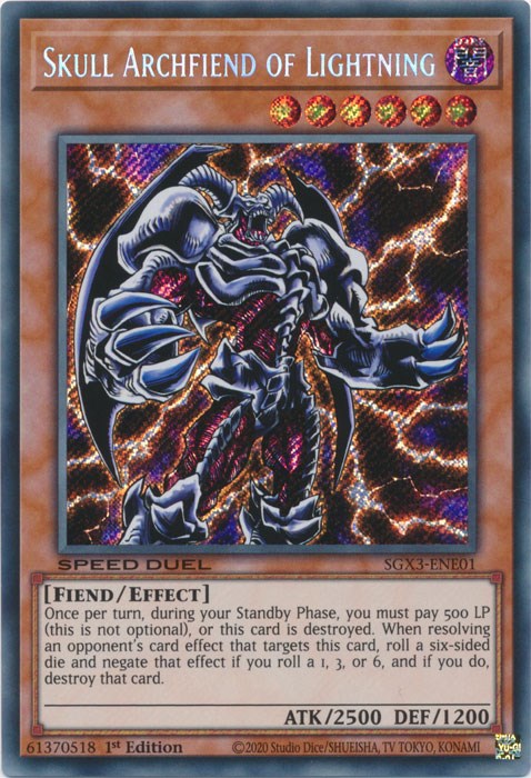 Skull Archfiend of Lightning [SGX3-ENE01] Secret Rare | Black Swamp Games