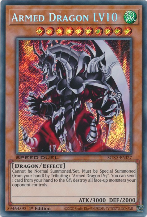 Armed Dragon LV10 [SGX3-ENI27] Secret Rare | Black Swamp Games