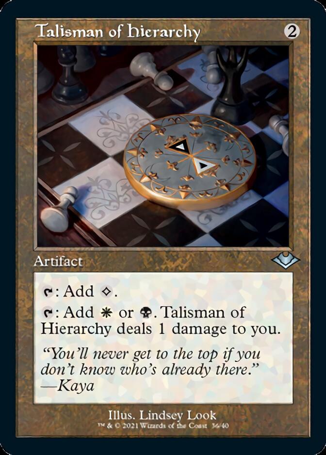 Talisman of Hierarchy (Retro Foil Etched) [Modern Horizons] | Black Swamp Games