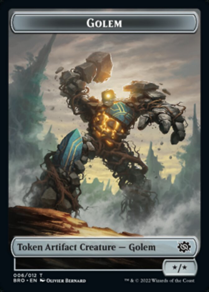 Golem Token [The Brothers' War Tokens] | Black Swamp Games