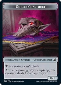 Goblin Construct // Illusion Double-Sided Token [Zendikar Rising Tokens] | Black Swamp Games