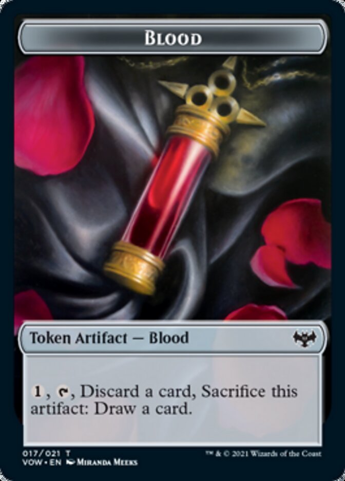 Blood // Spirit (002) Double-Sided Token [Innistrad: Crimson Vow Tokens] | Black Swamp Games
