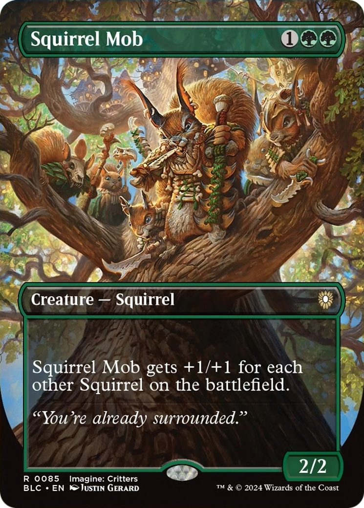Squirrel Mob (Borderless) [Bloomburrow Commander] | Black Swamp Games