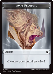 Ajani's Pridemate // Ajani Resolute Double-Sided Token [Reality Fracture Tokens] | Black Swamp Games