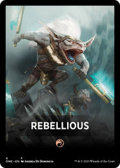 Rebellious Theme Card [Phyrexia: All Will Be One Tokens] | Black Swamp Games