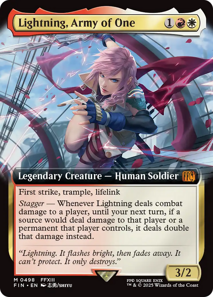 Lightning, Army of One (Extended Art) [FINAL FANTASY] | Black Swamp Games