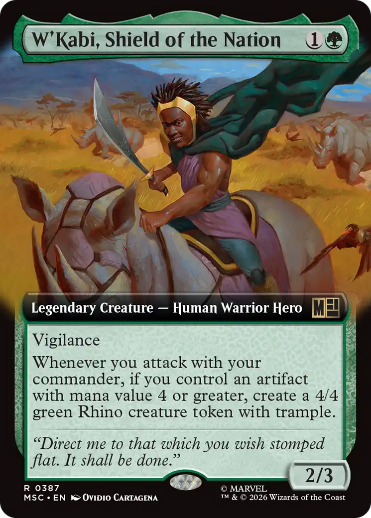 W'Kabi, Shield of the Nation (Extended Art) [Marvel Super Heroes Commander] | Black Swamp Games