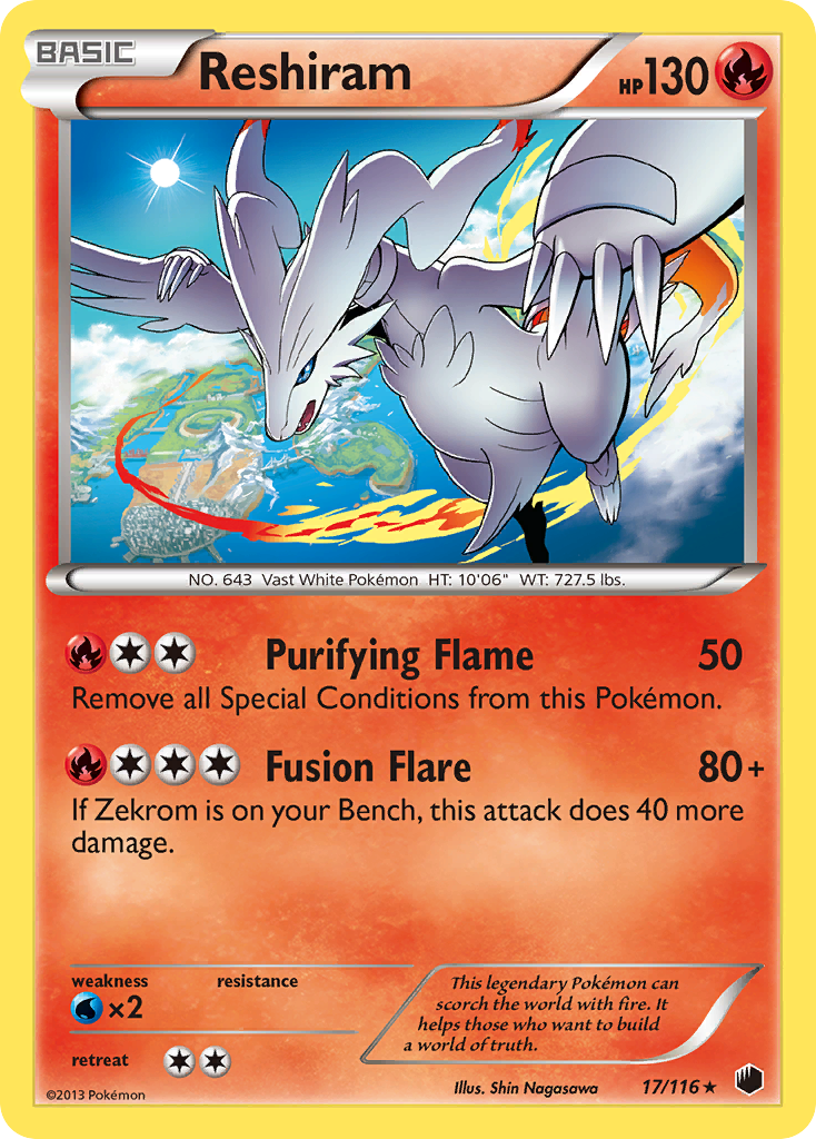 Reshiram (17/116) [Black & White: Plasma Freeze] | Black Swamp Games