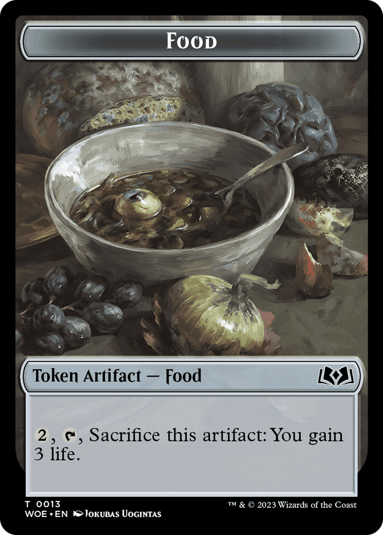 Knight // Food (0013) Double-Sided Token [Wilds of Eldraine Tokens] | Black Swamp Games