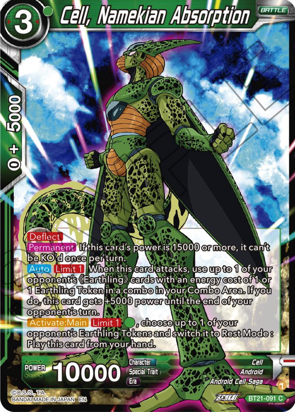 Cell, Namekian Absorption (BT21-091) [Wild Resurgence] | Black Swamp Games