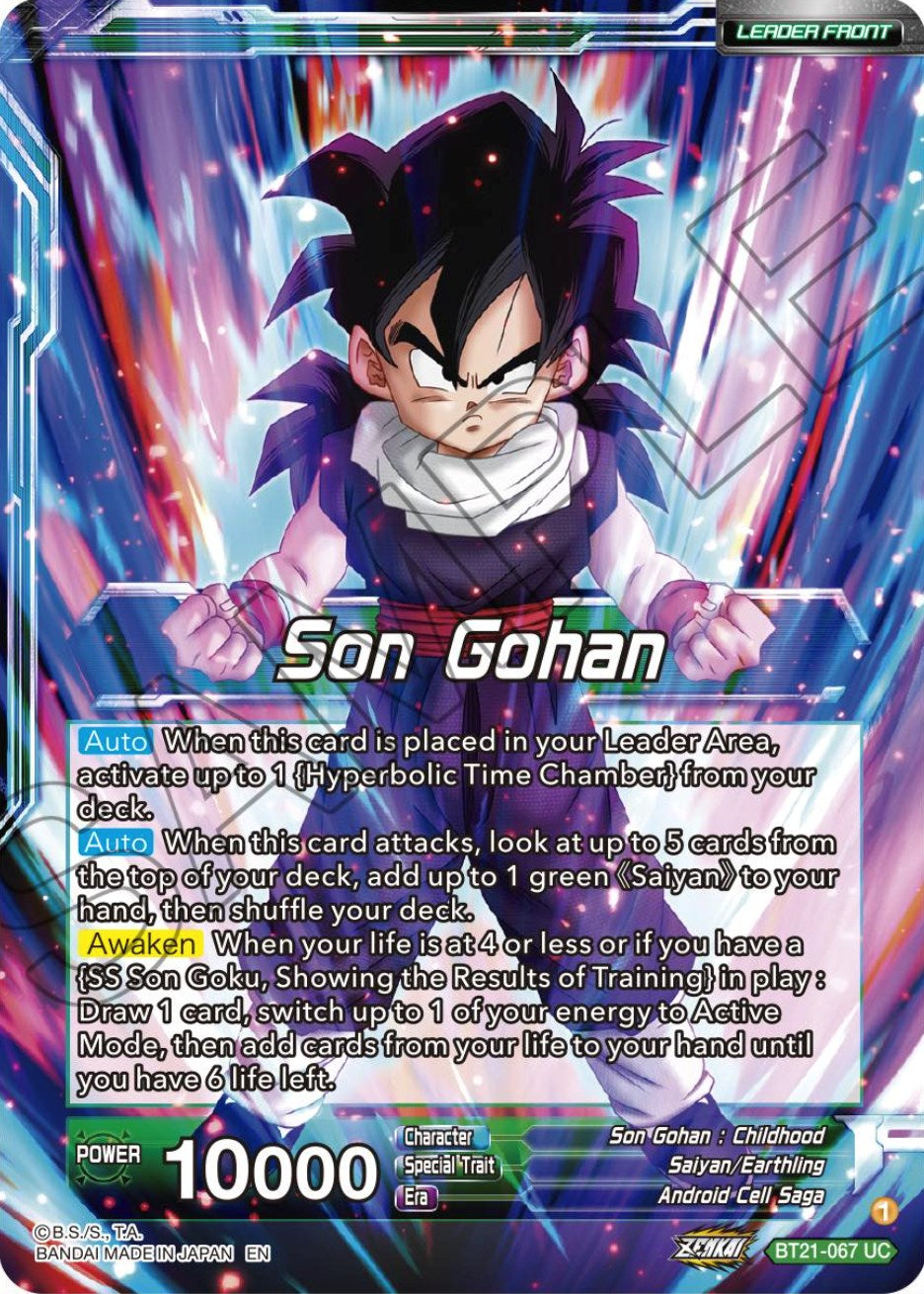 Son Gohan // SS Son Gohan, The Results of Fatherly Training (BT21-067) [Wild Resurgence] | Black Swamp Games