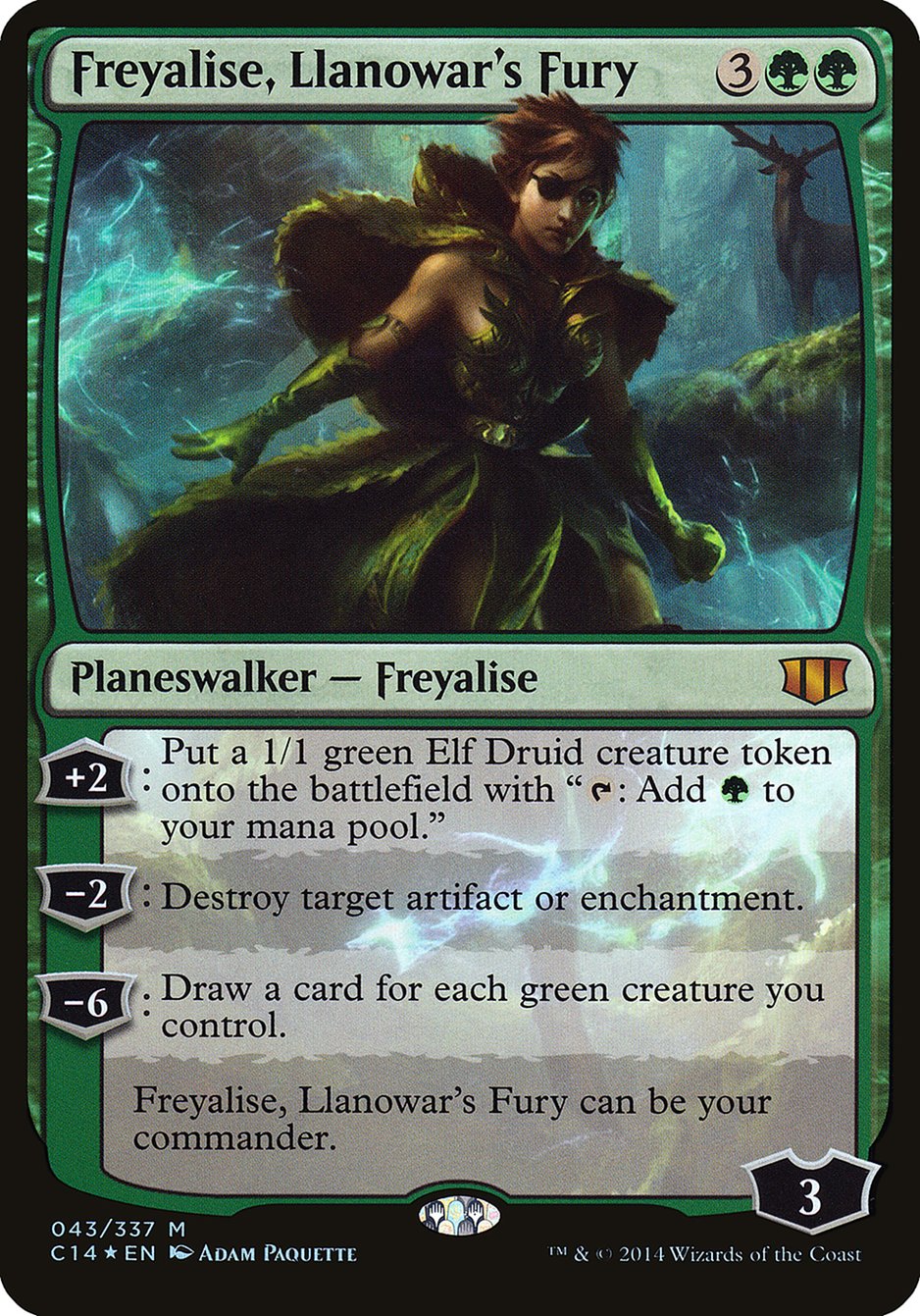 Freyalise, Llanowar's Fury (Oversized) [Commander 2014 Oversized] | Black Swamp Games