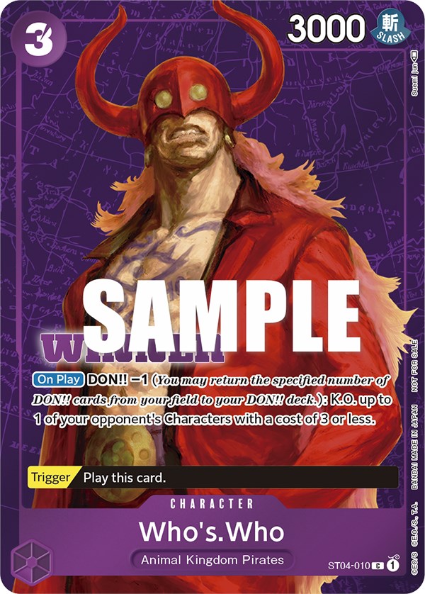 Who's.Who (Tournament Pack Vol. 3) [Winner] [One Piece Promotion Cards] | Black Swamp Games