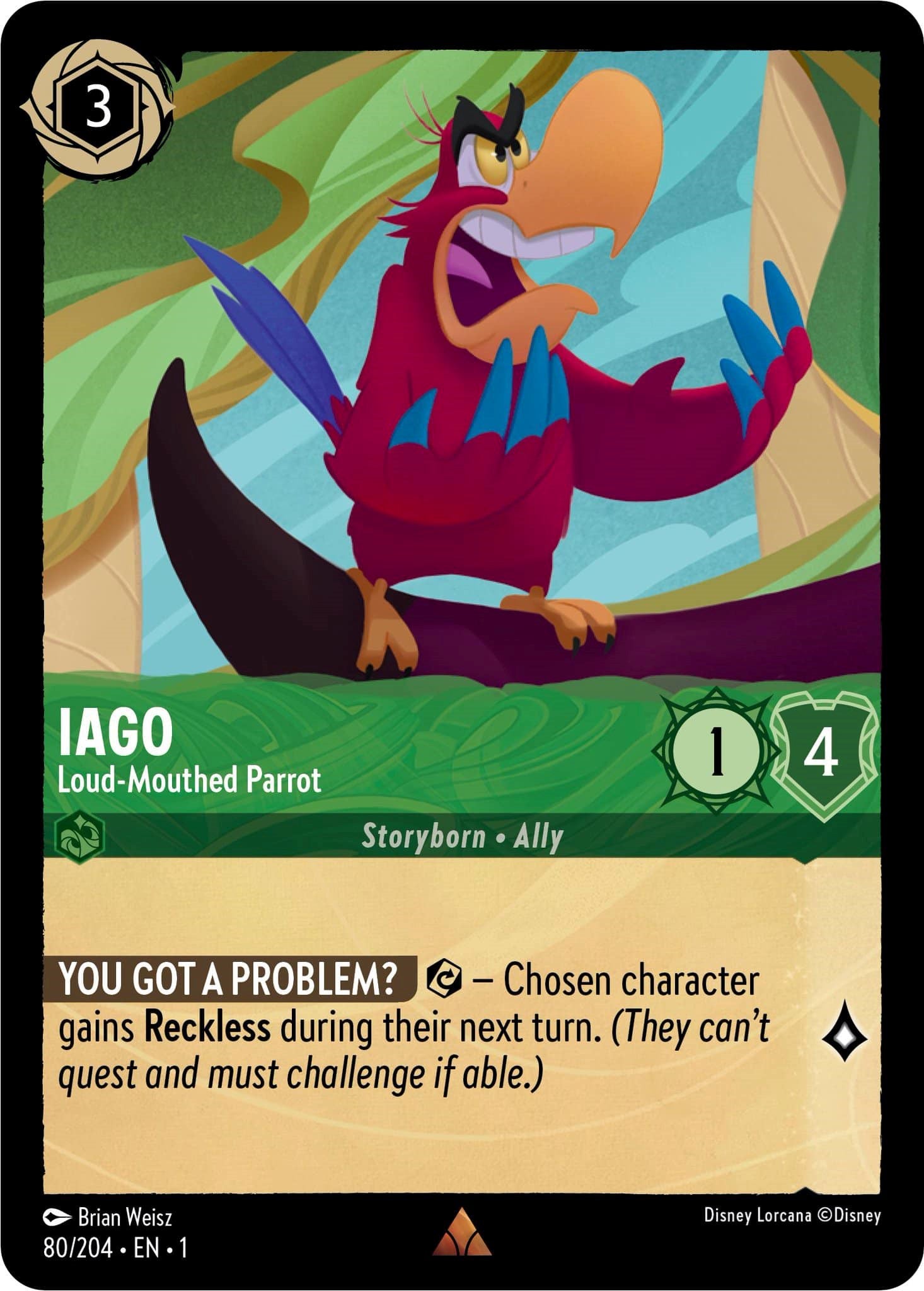 Iago - Loud-Mouthed Parrot (80/204) [The First Chapter] | Black Swamp Games