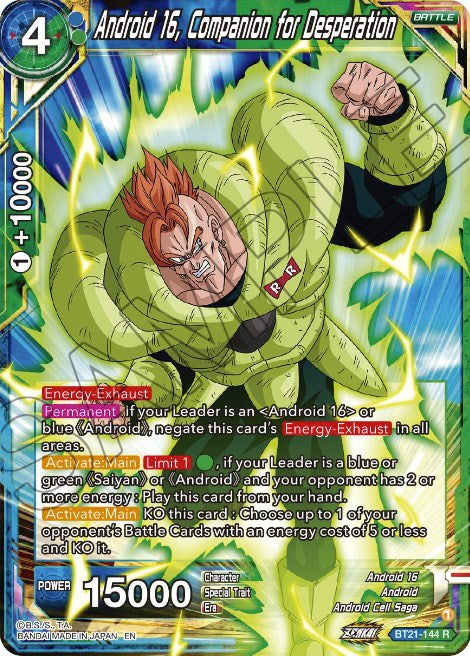 Android 16, Companion for Desperation (BT21-144) [Wild Resurgence] | Black Swamp Games