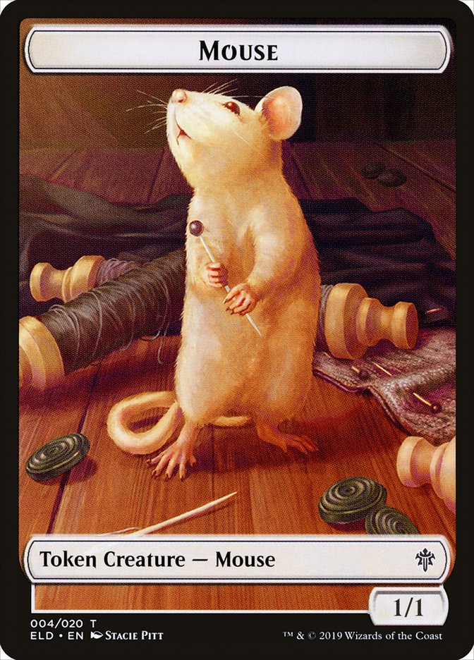 Mouse Token [Throne of Eldraine Tokens] | Black Swamp Games